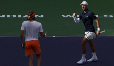 Novak Djokovic/Stefanos Tsitsipas fall to Arthur Rinderknech/Valentin Vacherot in Indian Wells | ATP Tour