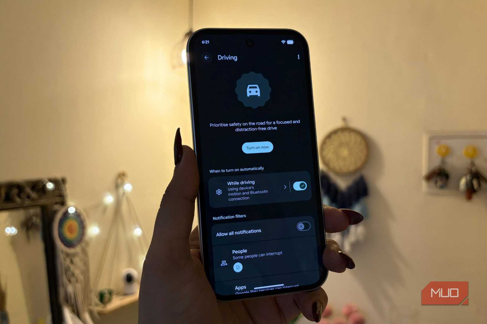 Driving mode on Google Pixel 10a