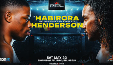 PFL BRUSSELS SET FOR THE ING ARENA ON MAY 23 AS PATRICK HABIRORA FACES BENSON HENDERSON IN THE MAIN EVENT thumbnail