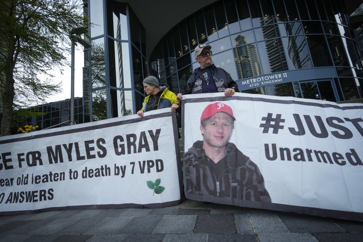 Officer says Myles Gray was restrained face-down for several minutes before death