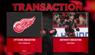 Senators acquire conditional draft pick from Detroit