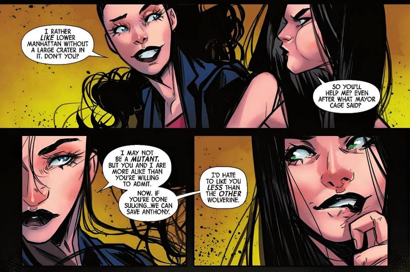 Elektra wants to like Laura Kinney more than Logan.