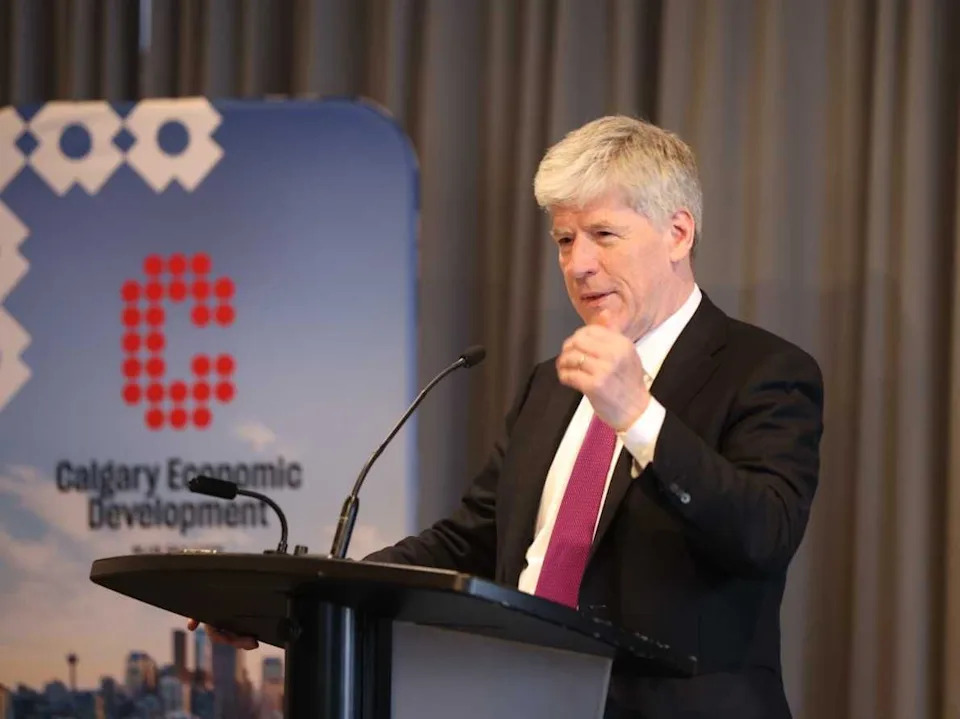 Canada’s Minister of Energy and Natural Resources, Tim Hodgson speaking in Calgary on Feb. 13, 2026.