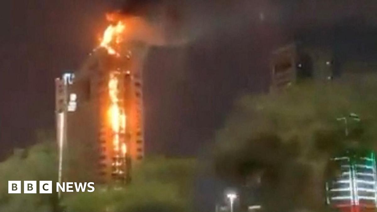 Huge fire engulfs Kuwait City tower as Trump accuses Starmer of seeking to 'join wars after we've already won'