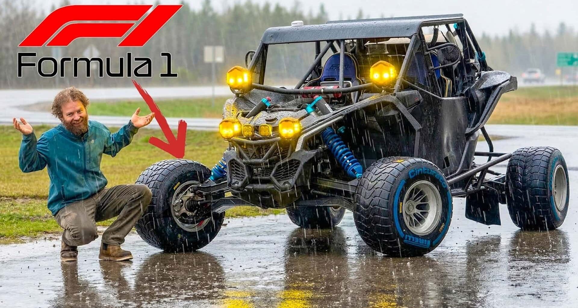 Some Lunatics Put F1 Tires on a Can-Am Side-By-Side