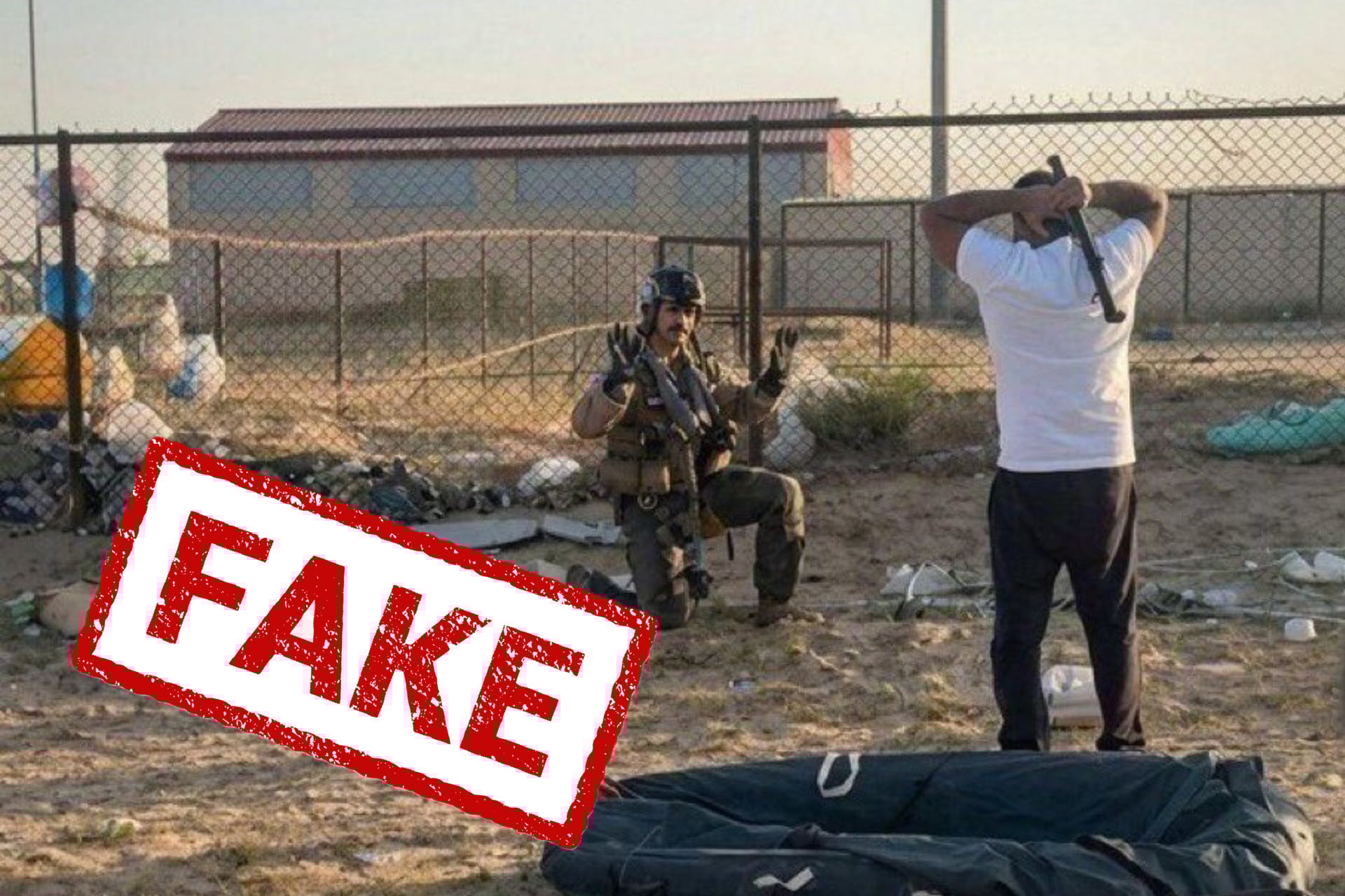 AI-generated image that went viral purporting to show an American fighter pilot shot down in Kuwait.