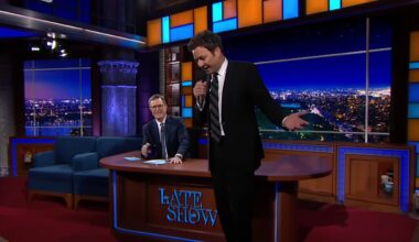 Jimmy Fallon Pays Tribute to Stephen Colbert Ahead of 'Late Show' End