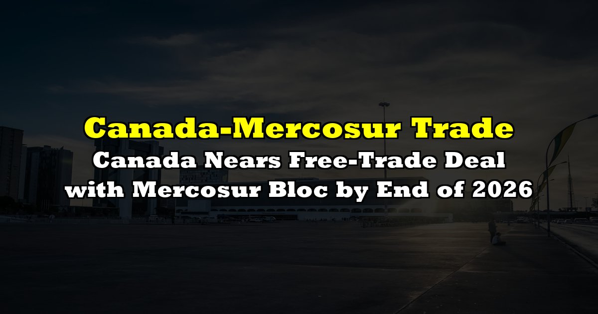 Canada Nears Free-Trade Deal with Mercosur Bloc by End of 2026