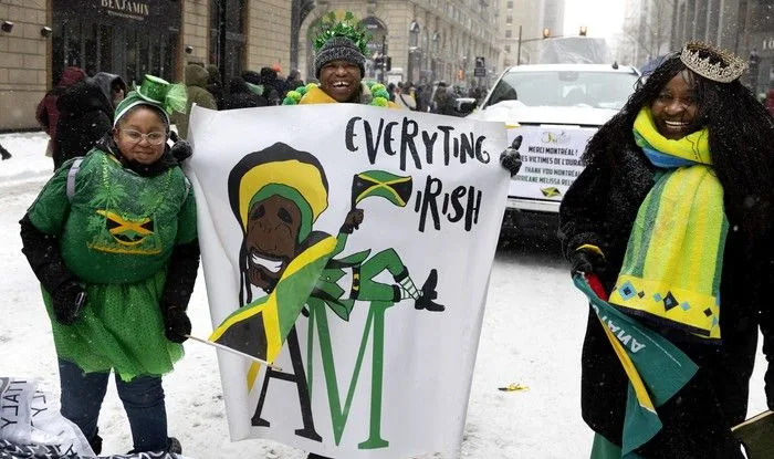  Members of Montreal’s Jamaican community are Irish for the day as they take part in the St. Patrick’s Parade in Montreal on Sunday, March 22, 2026.
