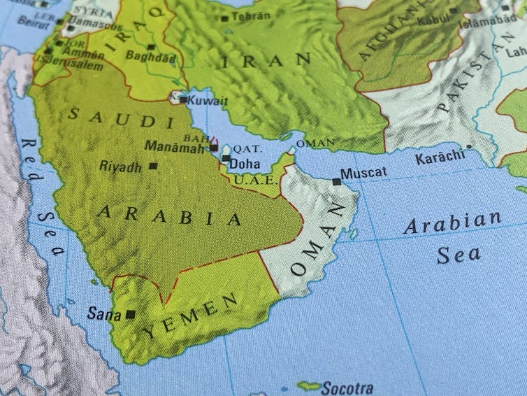 map of middle east