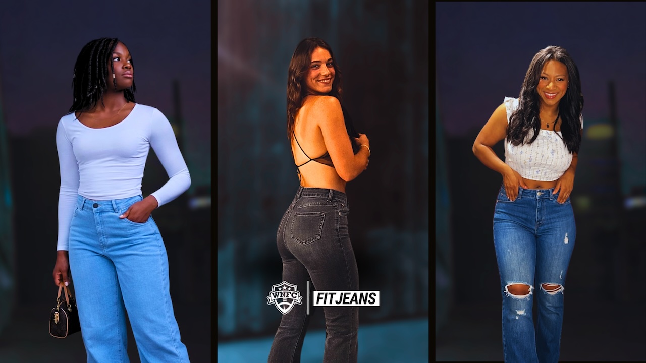 Three women wearing Fit Jeans