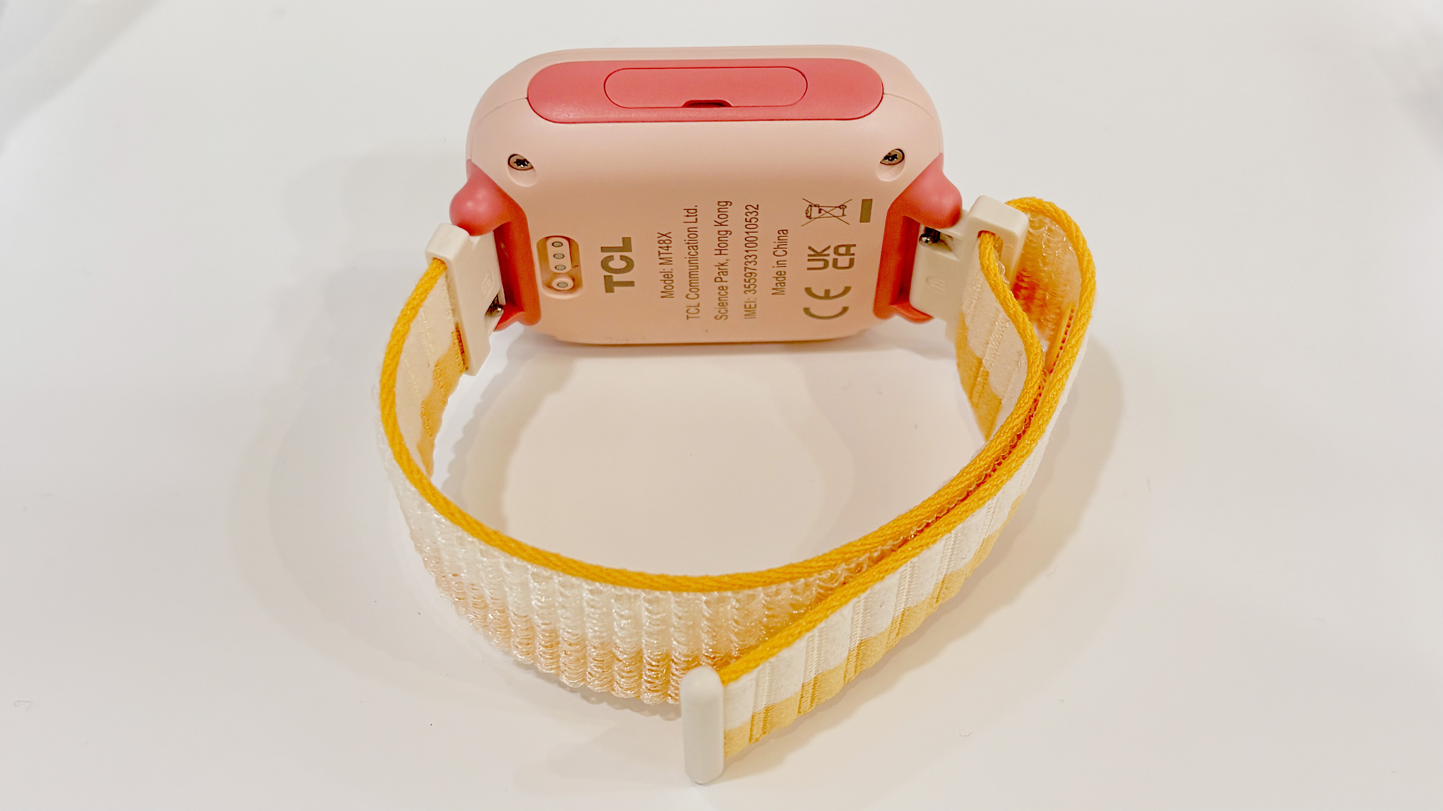 close-up of the TCL Movietime MT48 smartwatch for kids from MWC 2026