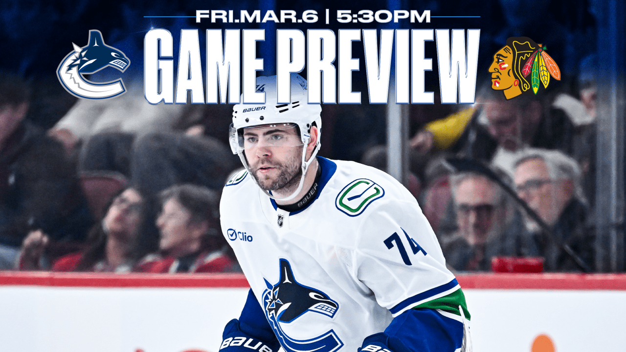 Canucks Battle Blackhawks on Friday Night to Begin Back-to-Back