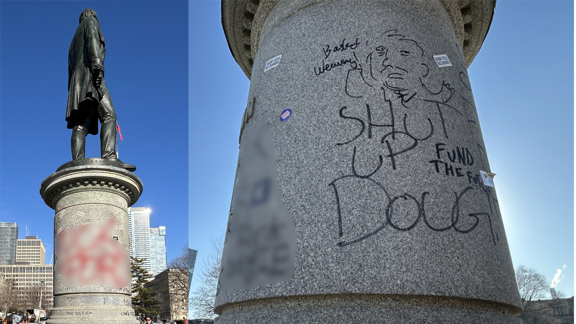 Queen's Park statues to be protected against vandalism ahead of next week's protests