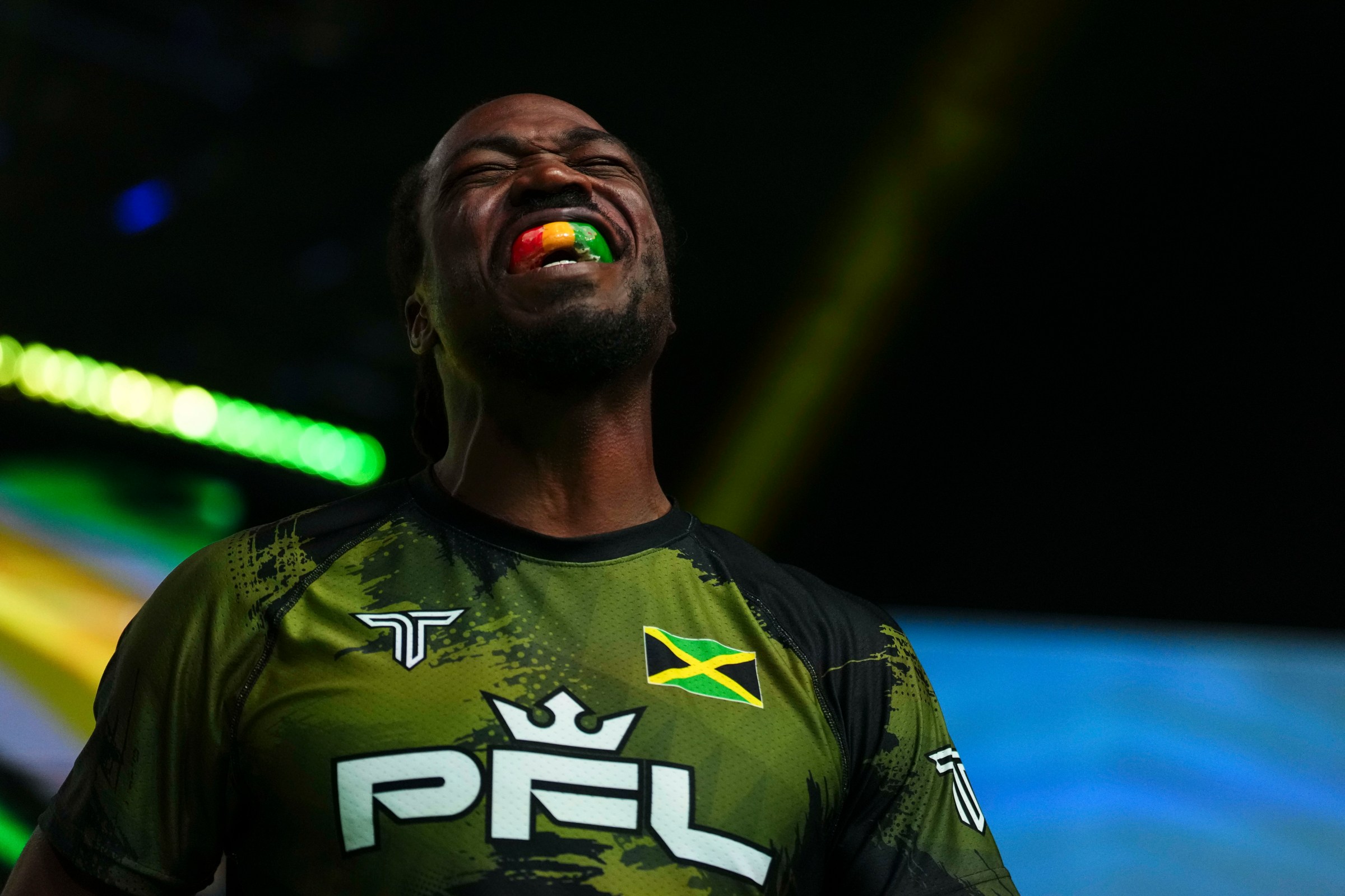 NASHVILLE, TN - JUNE 12: Jason Jackson walks to the cage before fighting Thad Jean during the semifinals of the PFL 2025 World Tournament at Nashville Municipal Auditorium on June 12, 2025 in Nashville, Florida. (Photo by Cooper Neill/Getty Images)