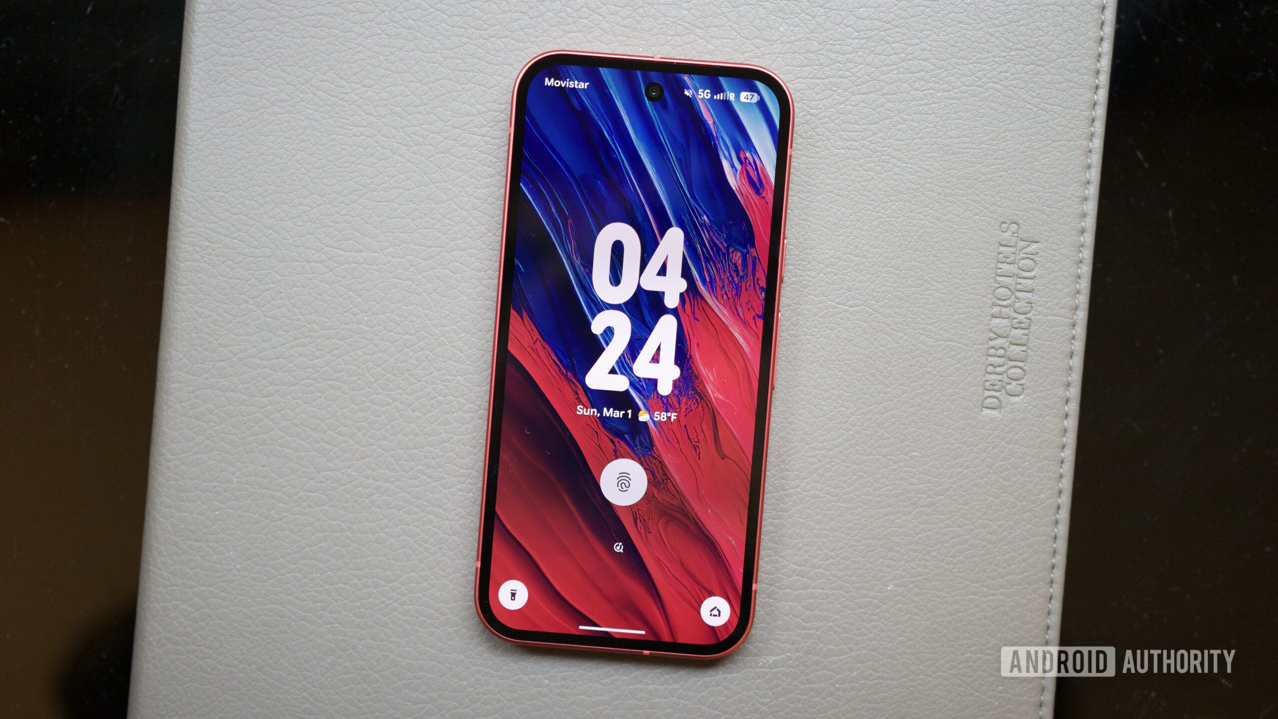 The Pixel 10a showing its lock screen.