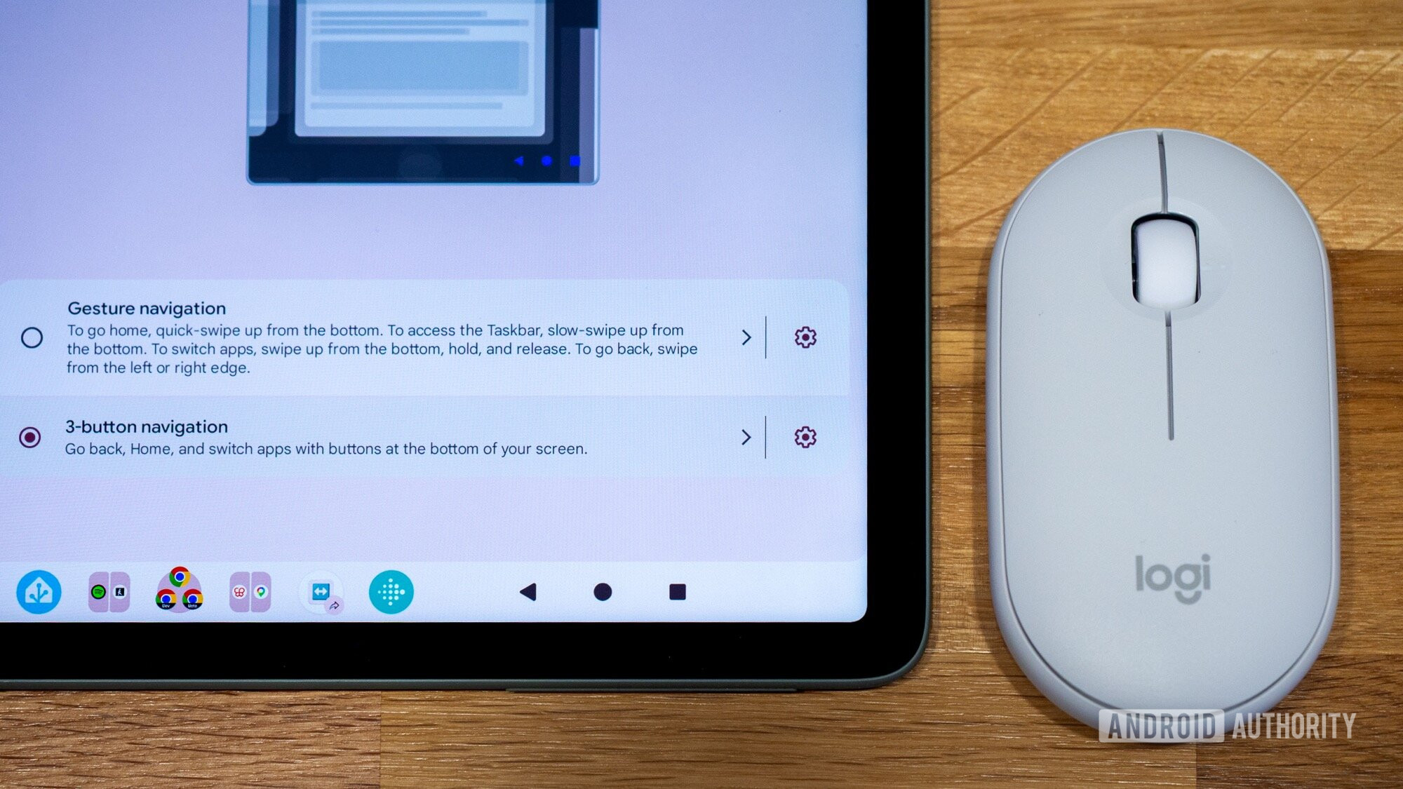 google pixel tablet mouse gesture button navigation