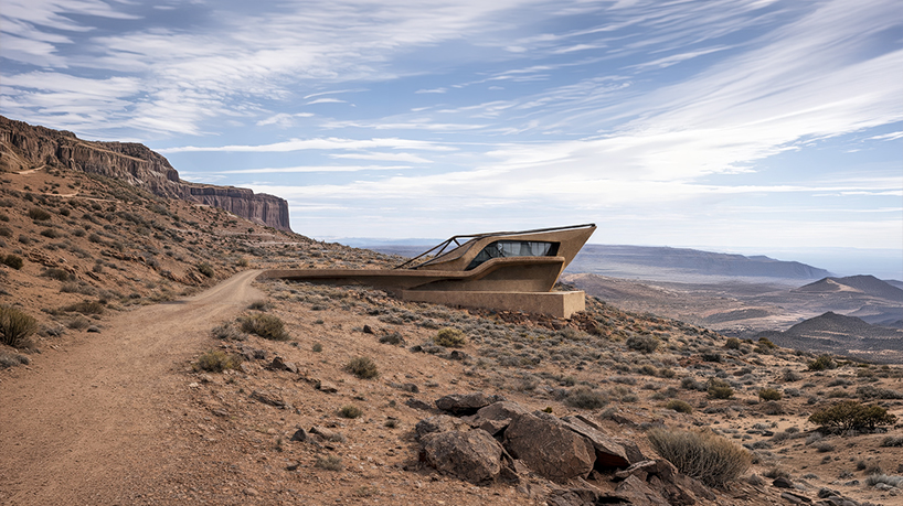rammed-earth prisms carve an observatory house into the utah desert - 1