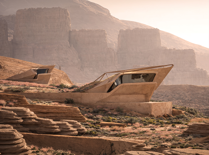 rammed-earth prisms carve an observatory house into the utah desert - 2