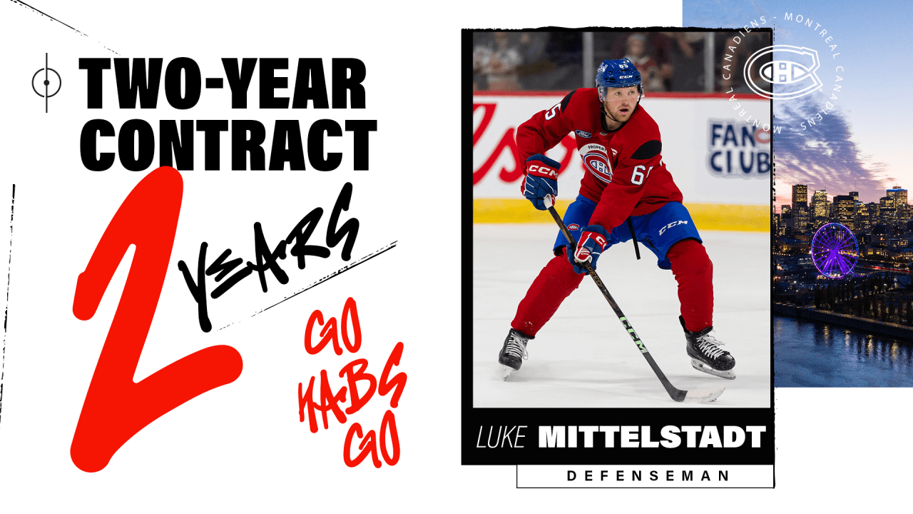 Two-year, entry-level contract for Luke Mittelstadt