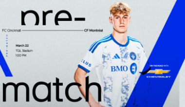 CF Montréal set for Sunday afternoon contest with FC Cincinnati
