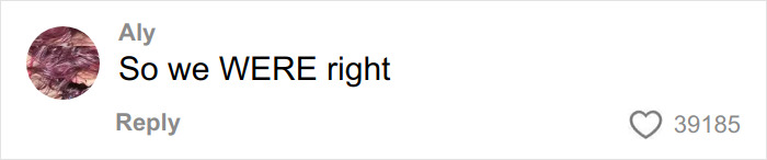 Comment by Aly stating Comment by Aly stating