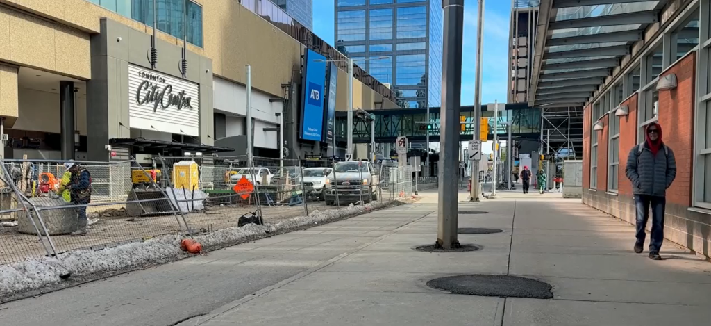 Edmonton bike group raises concern over shared use path during LRT line construction on 102 Ave