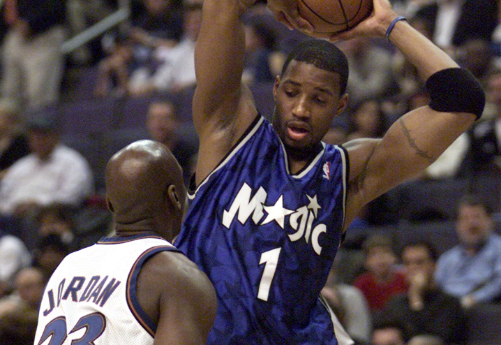 Michael Jordan guarding Tracy McGrady