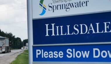 Hillsdale water tower springs a leak, taken out of commission