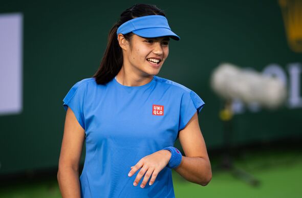 Emma Raducanu reacts