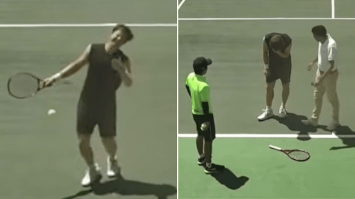 Tennis star Stefan Kozlov apologises to ball boy after controversial 'accident' at Morelia Open