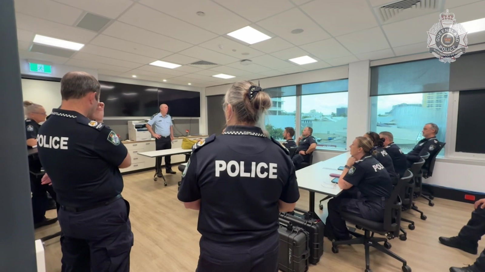 police in a situation room