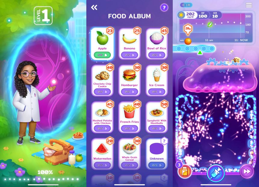 Screenshots from the 