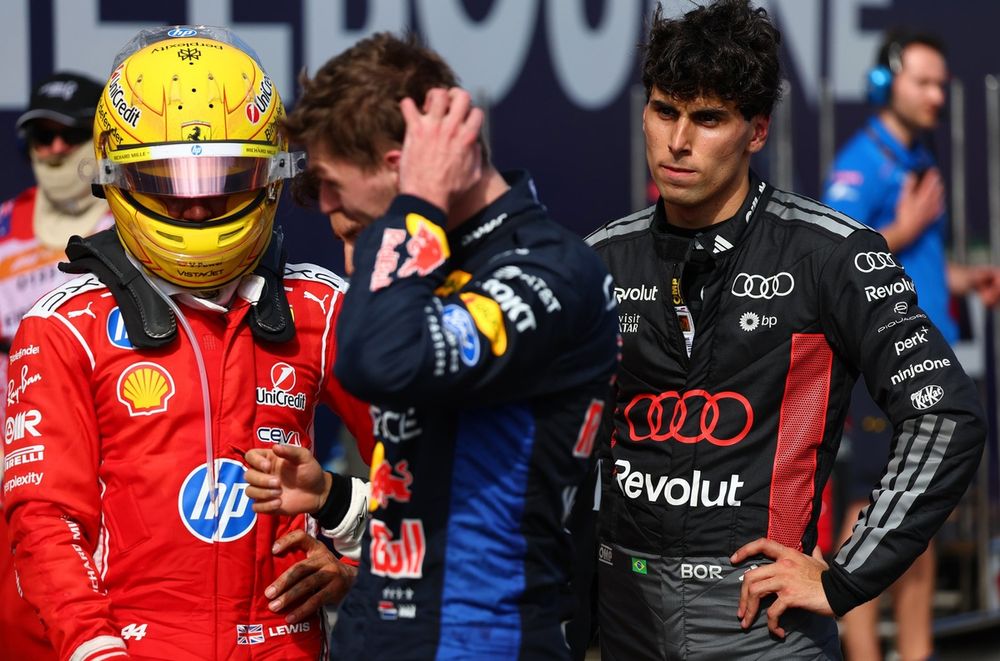 Lewis Hamilton, Ferrari, Gabriel Bortoleto, Audi F1 Team