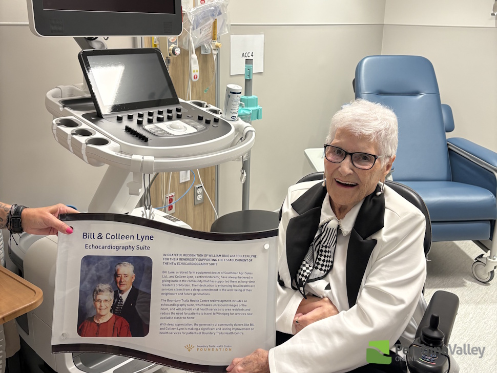 Lyne family donation helps bring cardiac testing closer to home at Boundary Trails Health Centre - PembinaValleyOnline.com