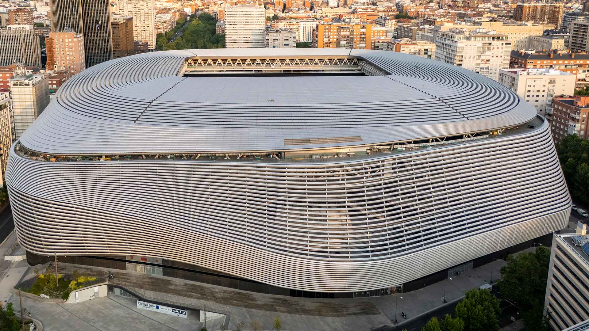 Santiago Bernabeu Stadium underwent renovation from 2019 to 2024.