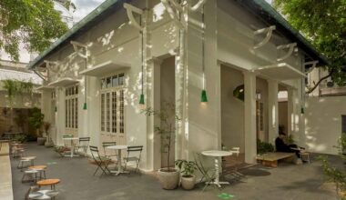 century-old courtyard villa in vietnam revives as matte teabar flagship