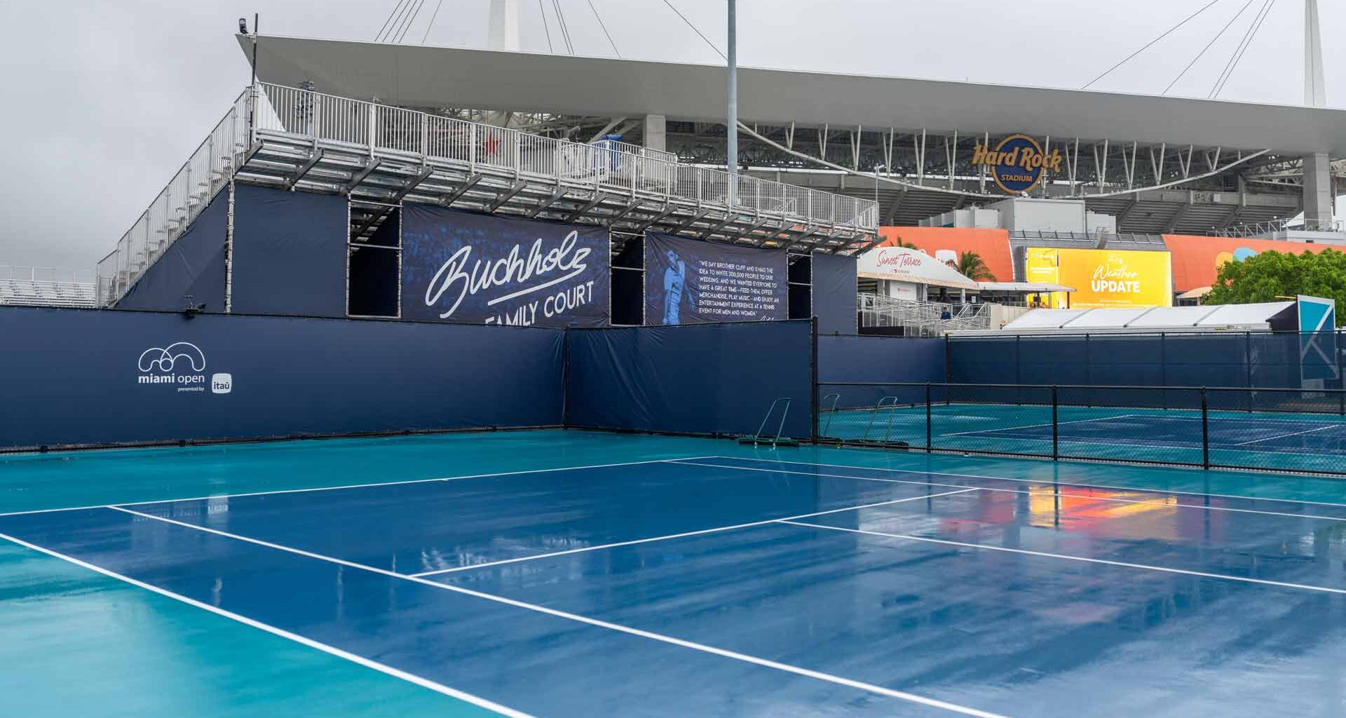 The Miami Open presented by Itau is held at Hard Rock Stadium.