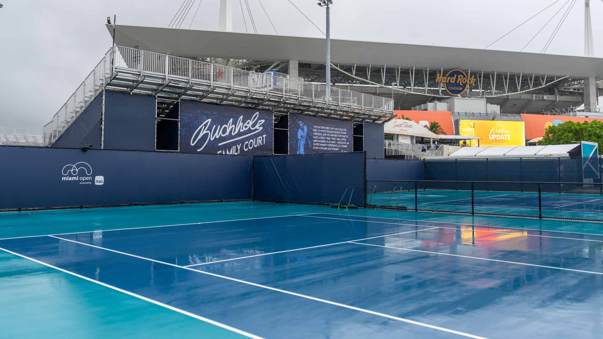 The Miami Open presented by Itau is held at Hard Rock Stadium.