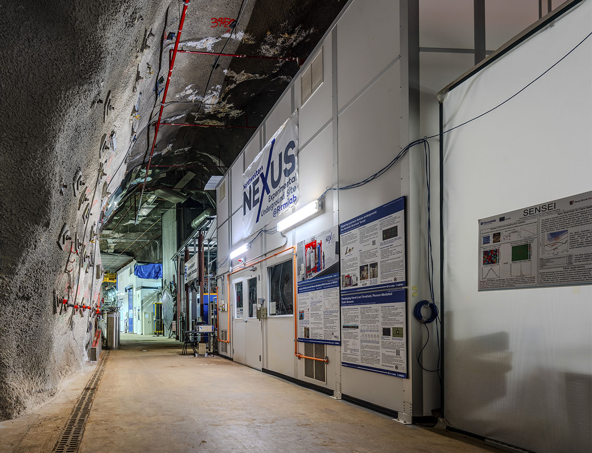 Scientists use the Northwestern Experimental Underground Site, called NEXUS, to study the behavior of quantum devices for use in dark matter searches and quantum information science. Credit: Ryan Postel, Fermilab