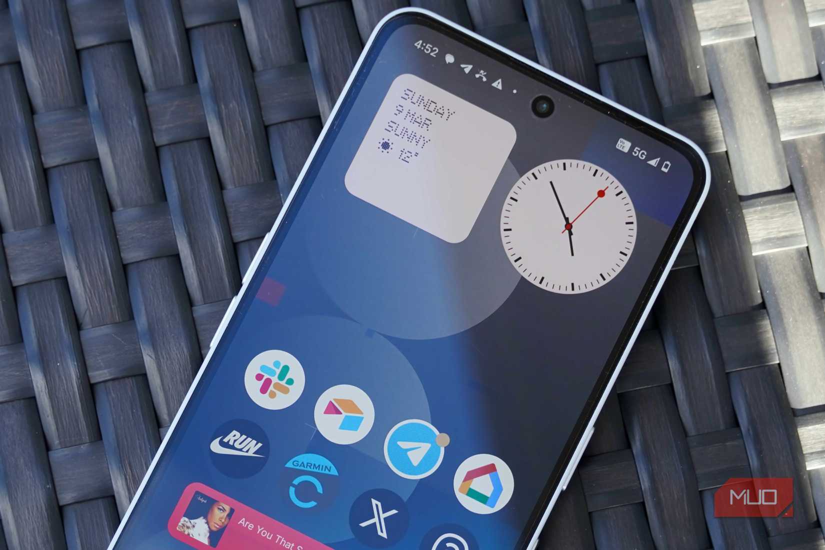 The Nothing Phone 3a connected to 5G on an unsupported AT&T network. 