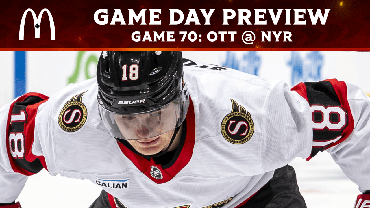 Reimer starts; Thomson checks into lineup as Sens visit Rangers