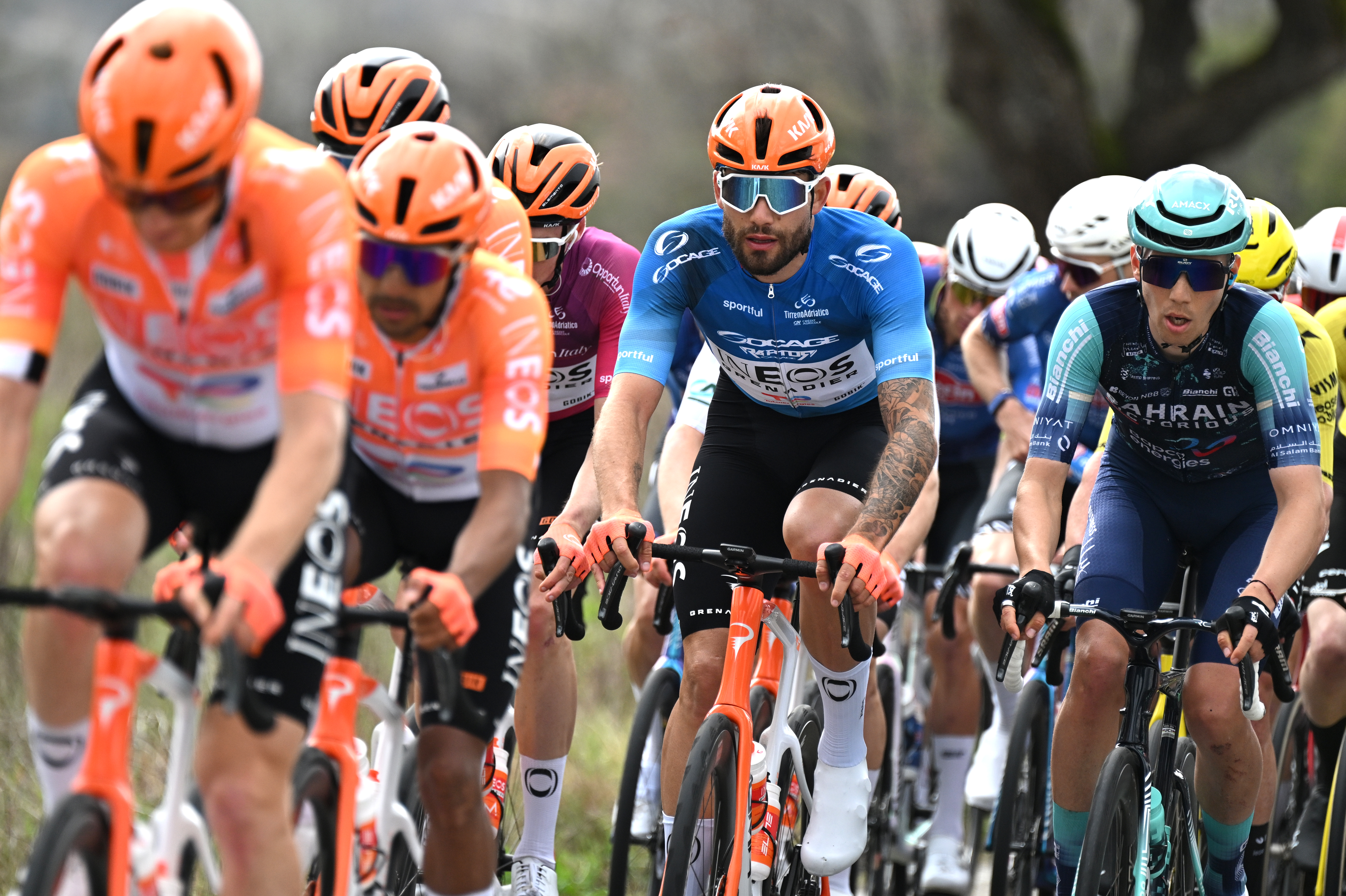 Filippo Ganna on stage 2 of Tirreno-Adriatico 2026