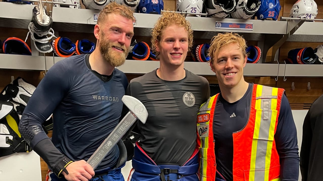 Star Wears: Oilers award oil worker equipment to player of game