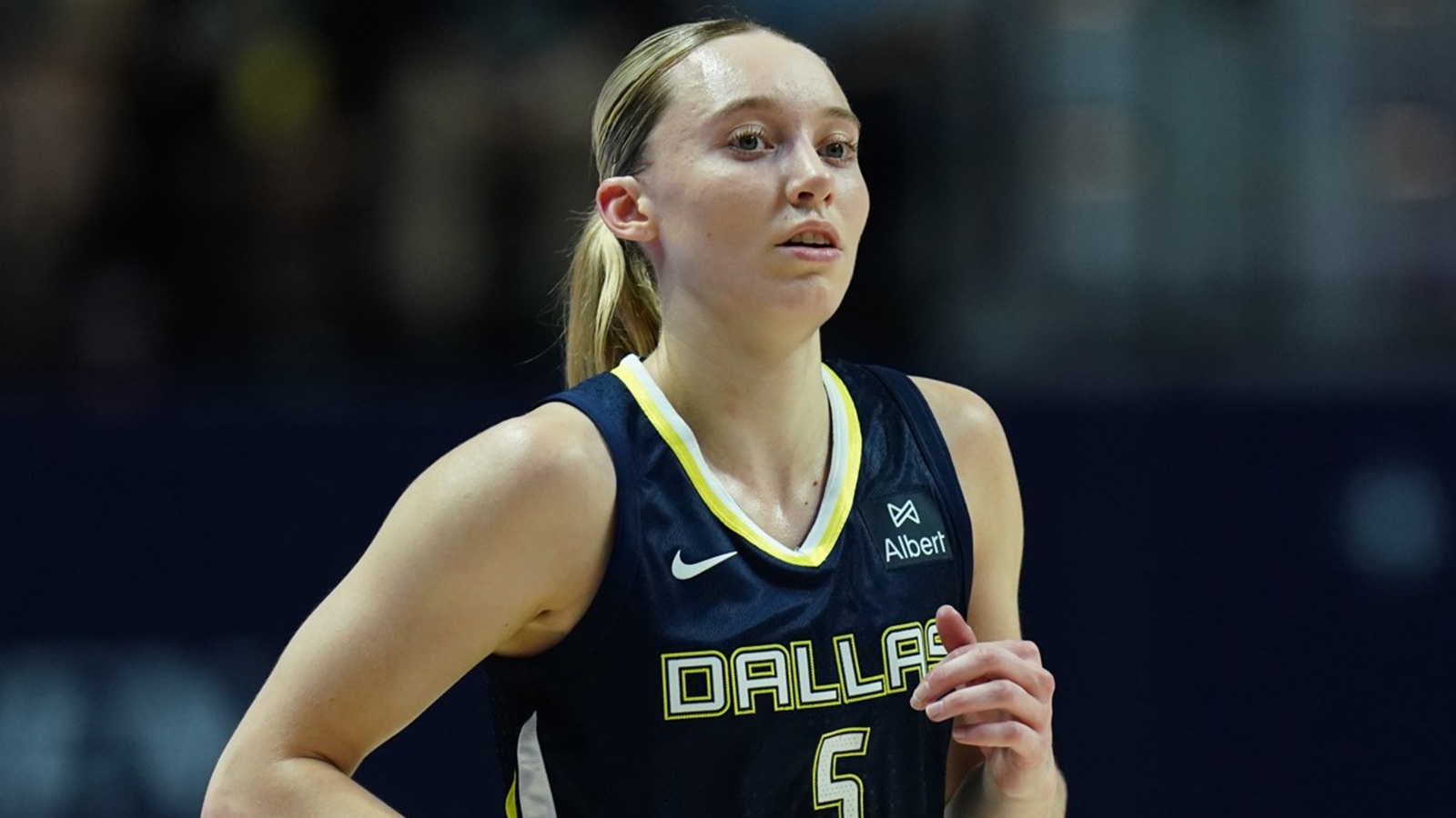 Paige Bueckers in her Wings uniform