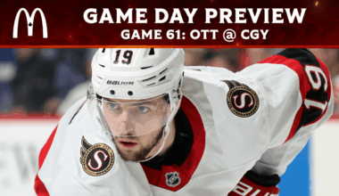 Sens head to Calgary for final game before deadline