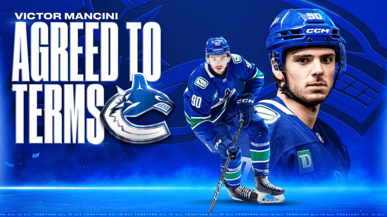 CANUCKS AGREE TO TERMS WITH DEFENCEMAN VICTOR MANCINI ON A TWO-YEAR CONTRACT EXTENSION