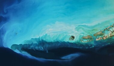 A beautiful light blue plume swirling in the sea off Key West