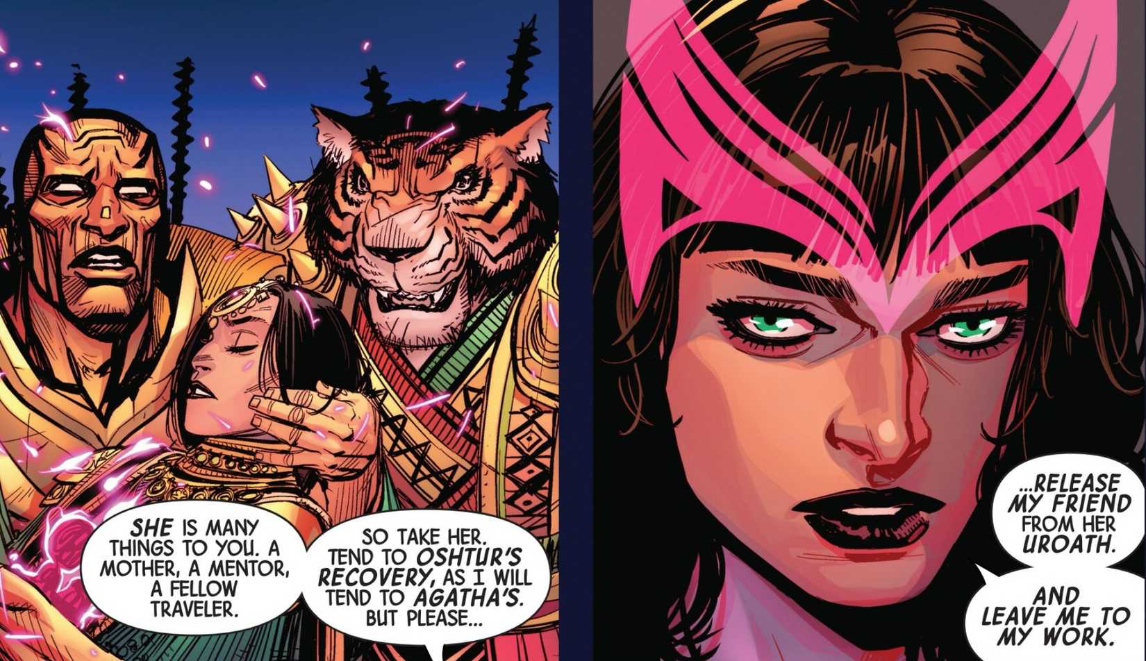 Scarlet Witch Defies the Vishanti in Socrerer Supreme #4