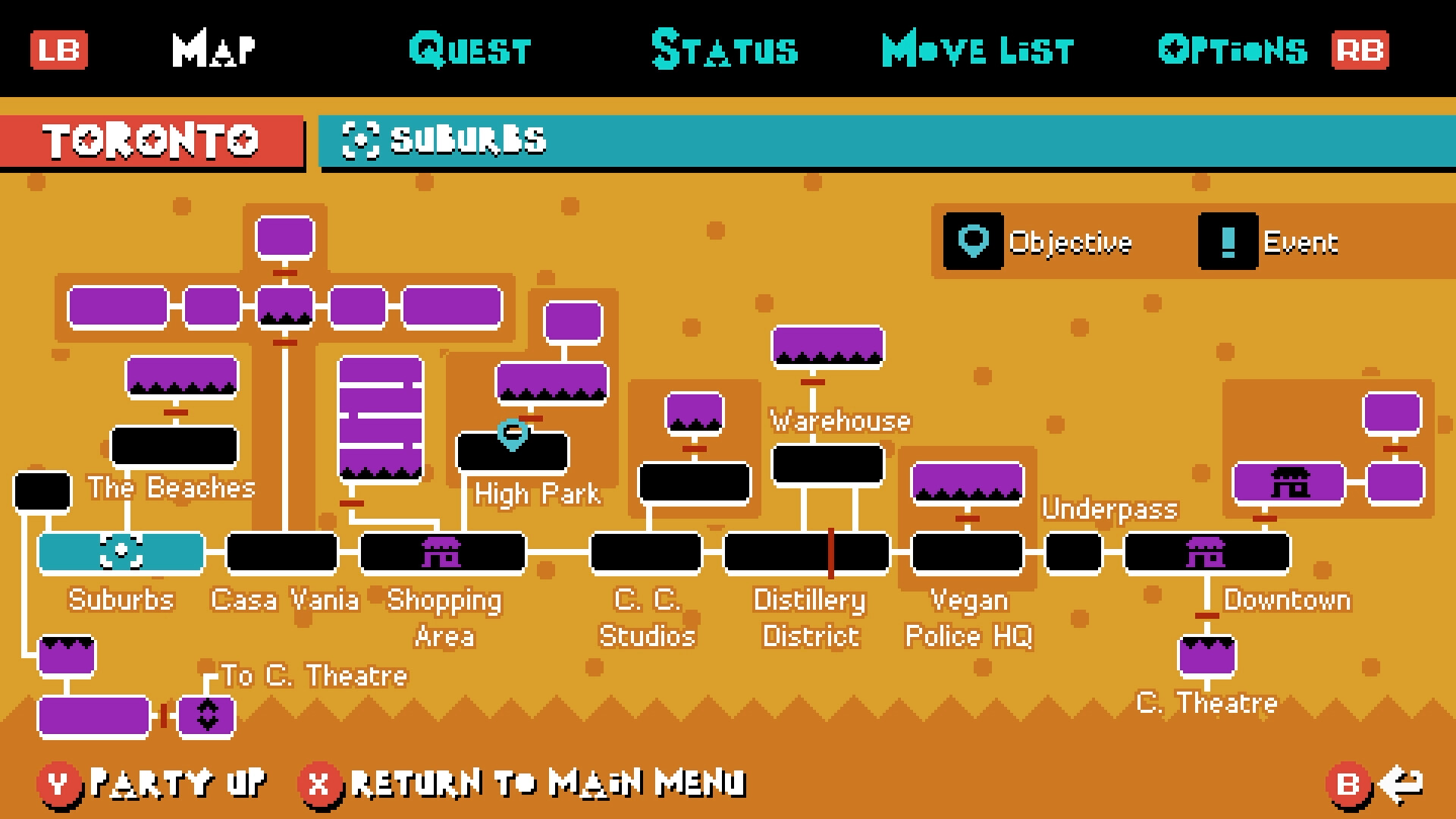 Scott Pilgrim EX map